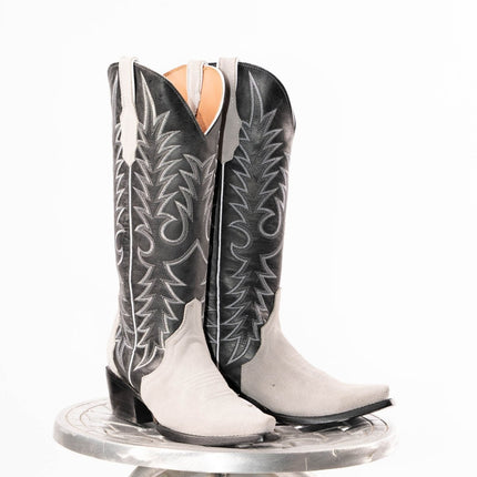 TANNER MARK WOMEN’S Triad Grey Suede Cowgirl Boots - Rancho Sementalvariable