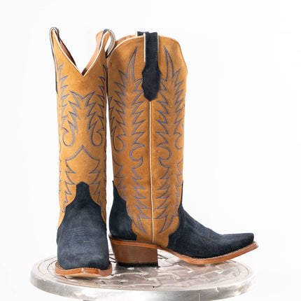 TANNER MARK WOMEN’S Triad Navy Suede Cowgirl Boots - Rancho Sementalvariable