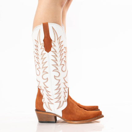 TANNER MARK WOMEN’S Triad Rust Suede Cowgirl Boots - Rancho Sementalvariable