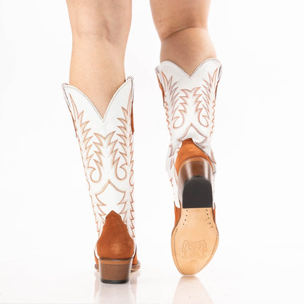 TANNER MARK WOMEN’S Triad Rust Suede Cowgirl Boots - Rancho Sementalvariable