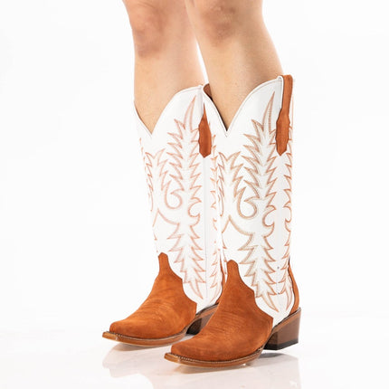 TANNER MARK WOMEN’S Triad Rust Suede Cowgirl Boots - Rancho Sementalvariable