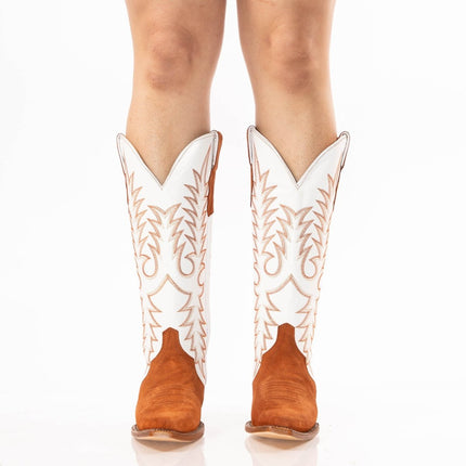 TANNER MARK WOMEN’S Triad Rust Suede Cowgirl Boots - Rancho Sementalvariable