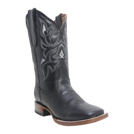 TANNER MARK YOUTH Benny Vintage Black Western Youth Boots Whit Black Top - Rancho Sementalvariable