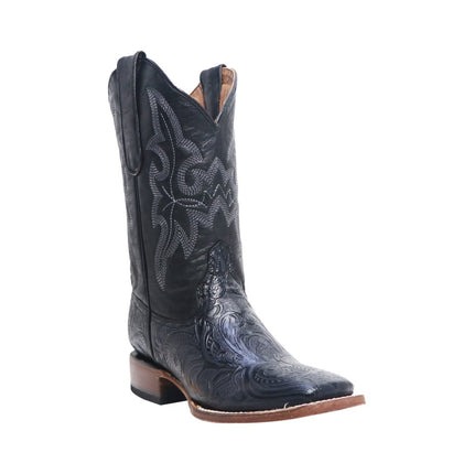 TANNER MARK YOUTH Hand Tooled Print Black Western Youth Boots Black Top - Rancho Sementalvariable