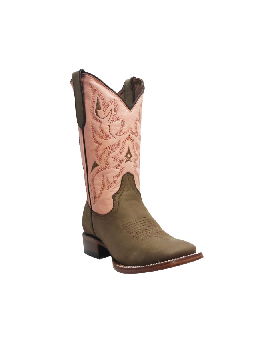 TANNER MARK YOUTH Sissy Crazy Brown Western Youth Boots Pink Top - Rancho Sementalvariable